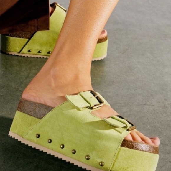 Free People x Intentionally Rule Breaker Platform Sandals Size 8.5 NEW - Picture 1 of 13